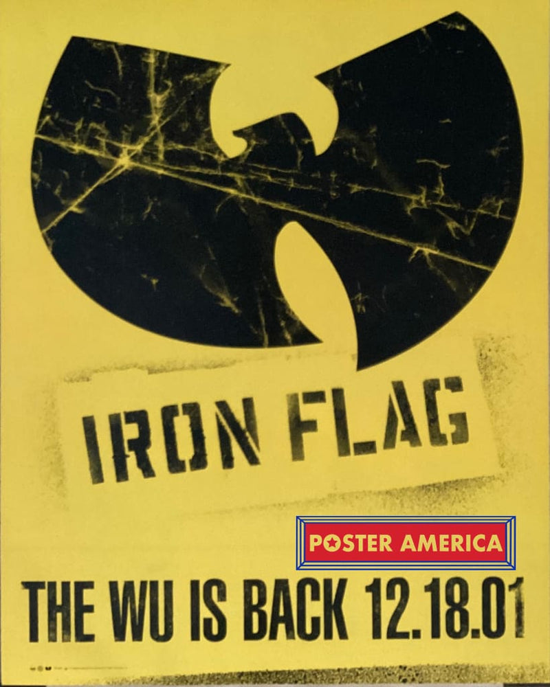 Load image into Gallery viewer, Wu-Tang Iron Flag 2001 Original Double Sided Promo Poster 24 X 30 Vintage Poster
